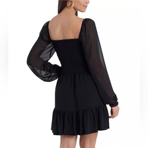Rich Black Chiffon Mini Dress from 1.STATE